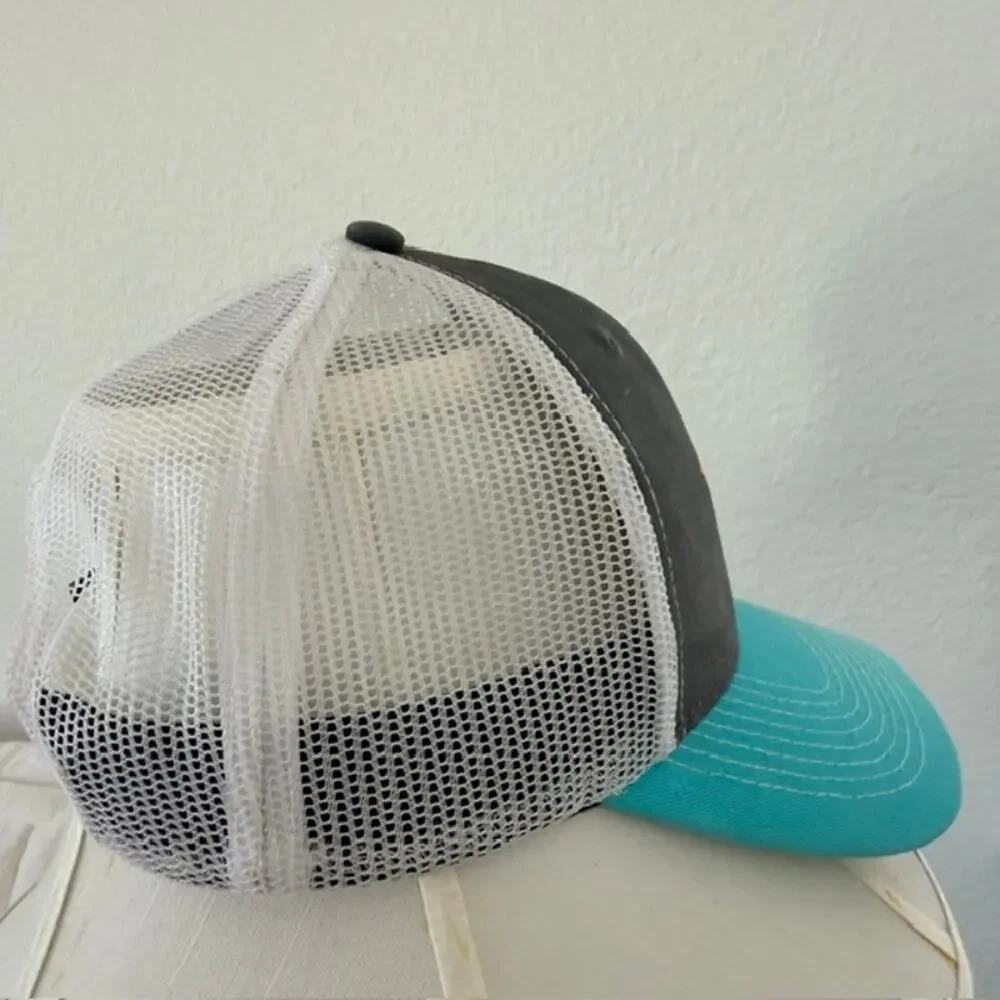 Ariat Snapback Cap Turquoise Gray/Brown Aztec Design Mesh Athletic Youth Unisex